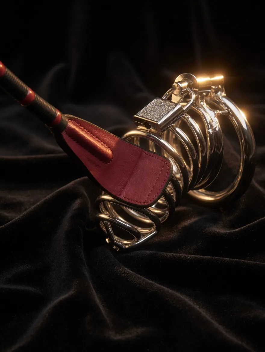 Cage de chasteté en clair-obscur — troisième portrait